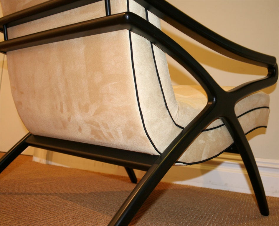 Mid-Century Ebonized Lounge Chair 1