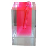 LUCITE  VASE BY SHIRO KURAMATA