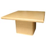 Used SQUARE GRASSCLOTH DINING TABLE