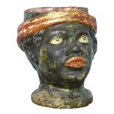 Antique EXTREMELY EXPRESSIVE BLACKAMOOR PLANTER/SCULPTURE