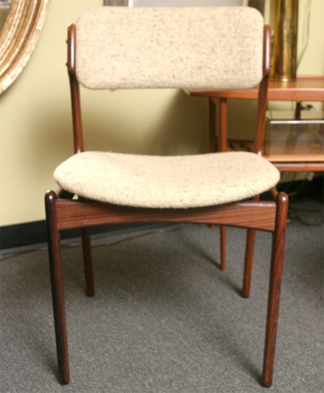 Mid-20th Century Erik Buck Rosewood Danish Modern Dining Chairs 6