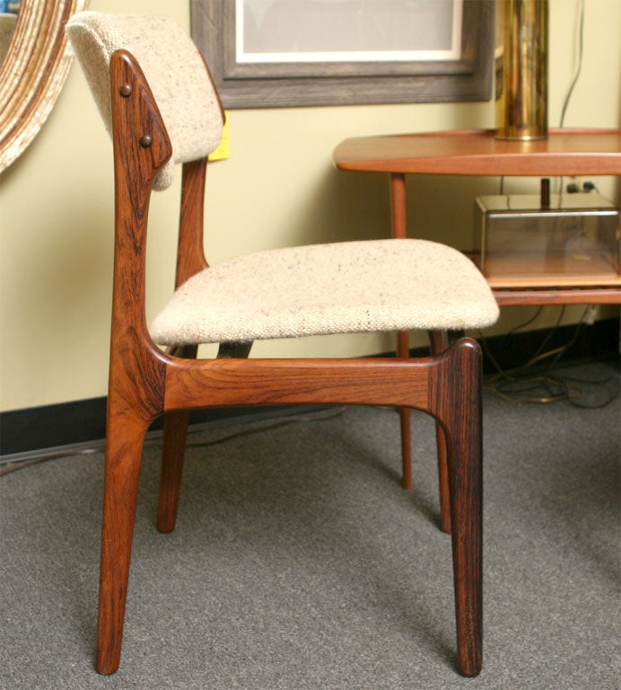 Erik Buck Rosewood Danish Modern Dining Chairs 6 1