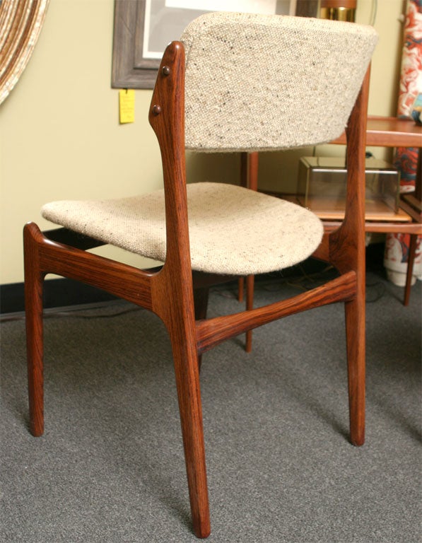 Erik Buck Rosewood Danish Modern Dining Chairs 6 3