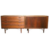 Used Pair of Ib Kofod Larsen Rosewood Cabinets