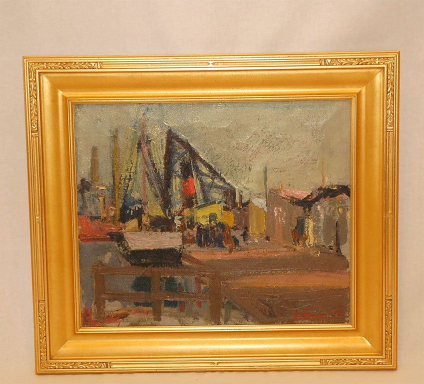 Oil painting by well listed artist Ernst Rasmussen(1912-1964) The painting is painted on canvas and dated 