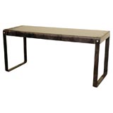 Charcoal Dyed Parchment Console Table