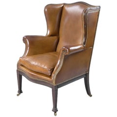Victorian Leather Wing Chair
