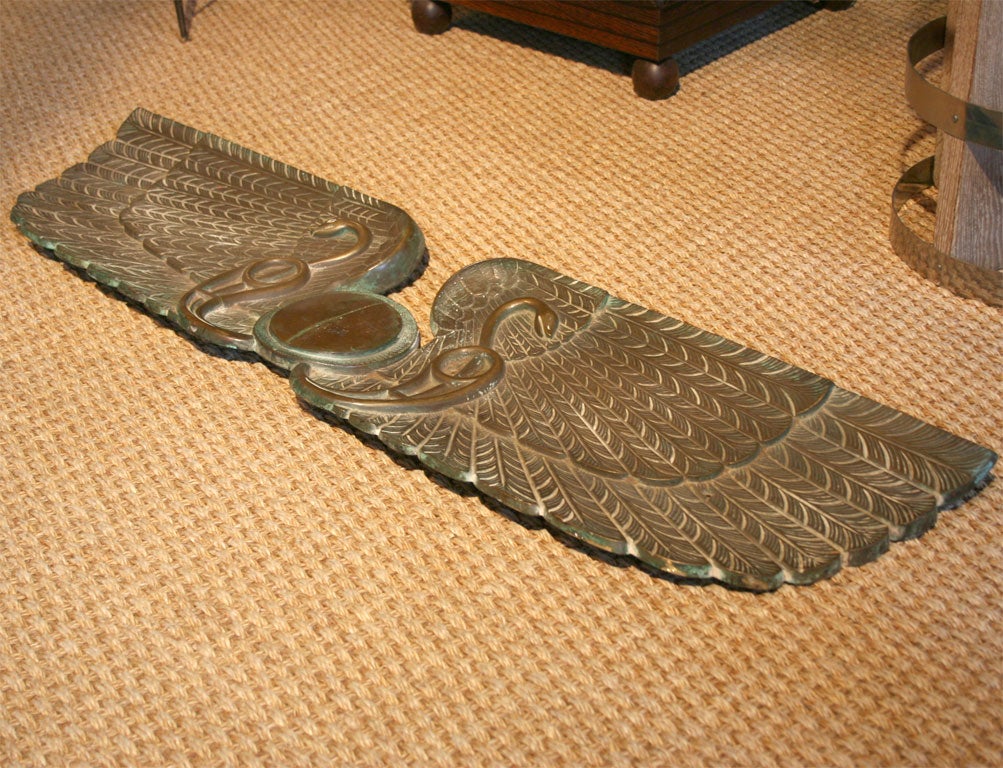 Art Deco Egyptian Revival Bronze Overdoor