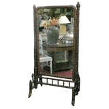 Faux Bamboo Cheval Mirror