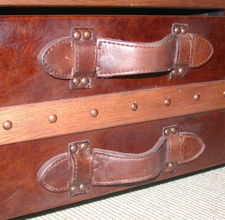 Leather End-of-Bed Foot Locker Trunk 6