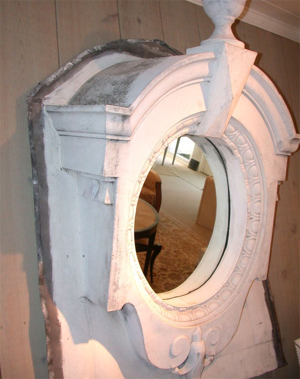 18th Century French Zinc Mansard Mirror 4