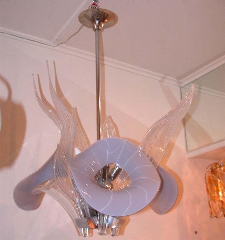 MURANO CALLA LILLY CHANDELIER BY CAMER
