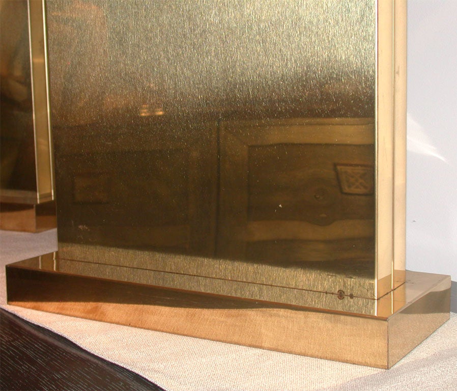 SPECTACULAR  MONUMENTAL PAIR OF BRASS LAMPS BY CURTIS JERE 4