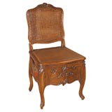 Antique Louis XV Beech wood Commode Chair