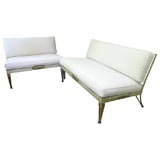 Vintage Two settees attributed  to Marc DuPlantier