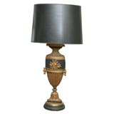 Antique Wood urn shaped lamp