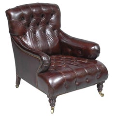 Antique Victorian Leather Club Chair