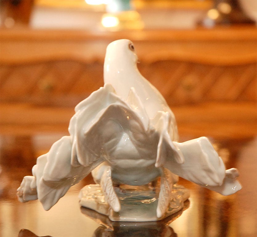 Matched pair of porcelain doves by Rosenthal 4
