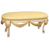 Gilt Ribbon Oval Bench