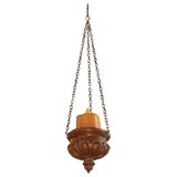 Wooden Finial Hanging Light