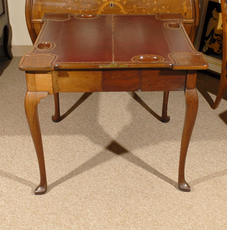 English George III  Concertina-action Game Table in Mahogany, c. 1760 2