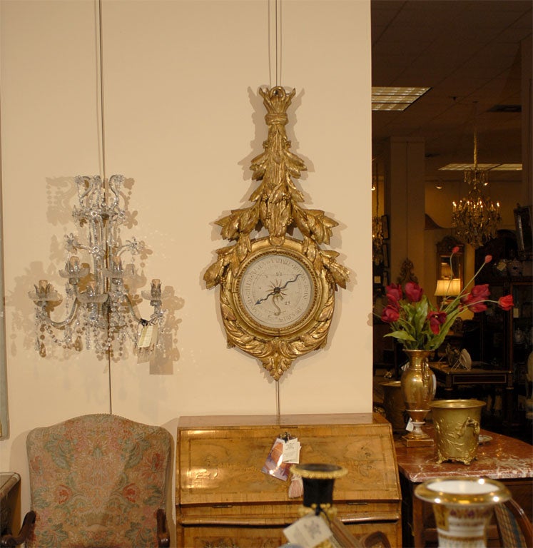 Very Large & Unusual Louis XV Gilt-Wood Barometer, c. 1760