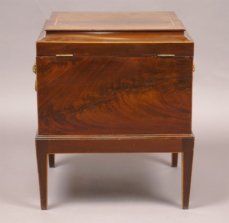 Late George III Inlaid Mahogany Cellarette on stand, c. 1800 3