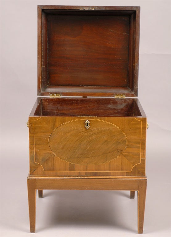 Late George III Inlaid Mahogany Cellarette on stand, c. 1800 4
