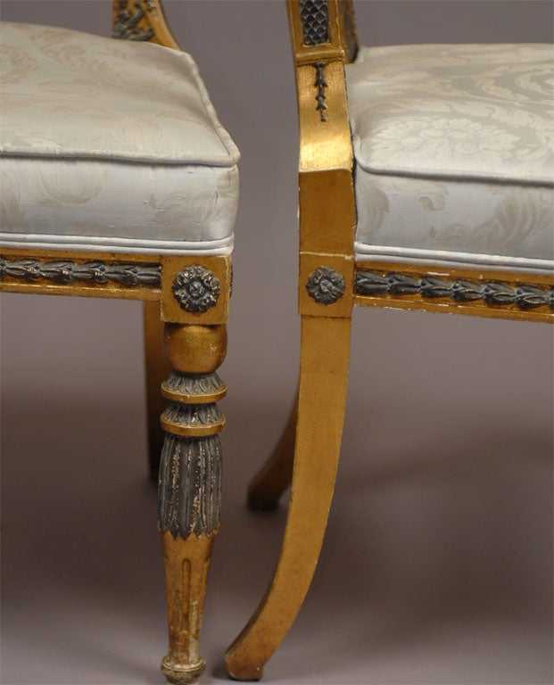 Pair of Neoclassical Style Side Chairs,  Versace Collection 3