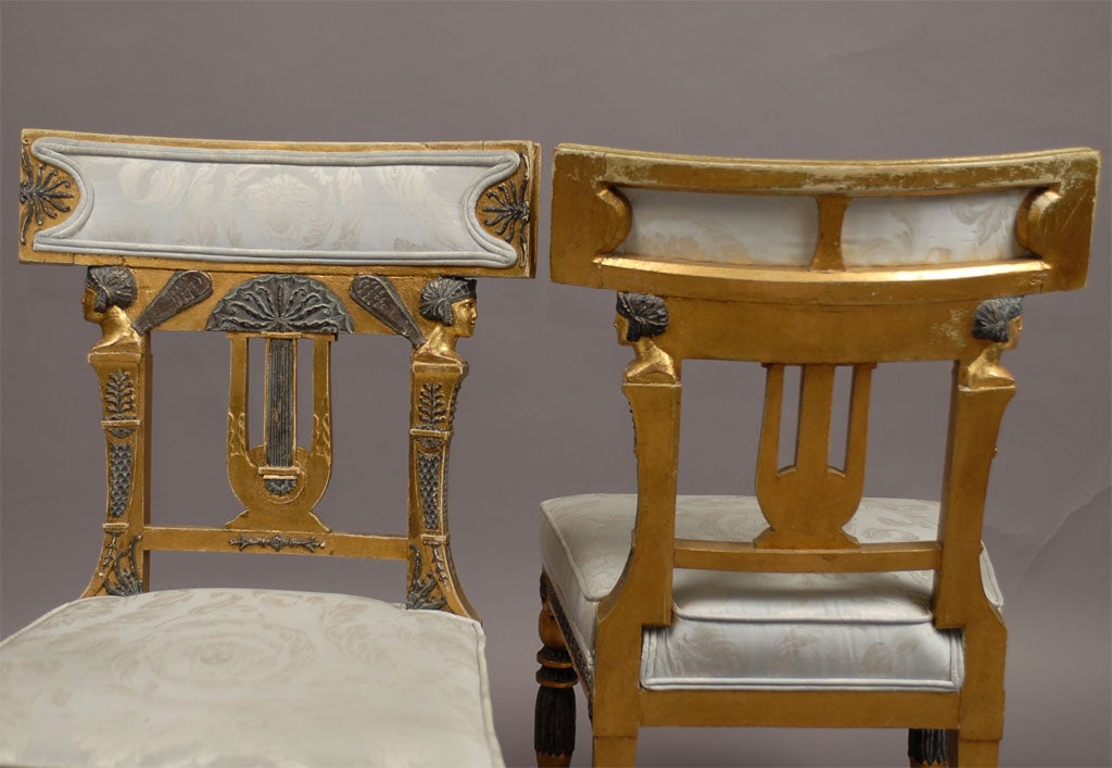 Pair of Neoclassical Style Side Chairs,  Versace Collection 4