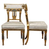 Pair of Neoclassical Style Side Chairs,  Versace Collection