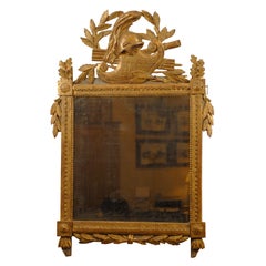 Louis XVI Giltwood Mirror with Crest, circa 1780