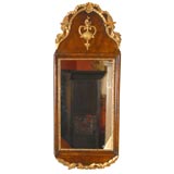 An 18th C. Swedish Neo-classical Walnut and Parcel-gilt Mirror