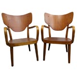Pair of Early Steam-bent Adirondack Chairs by Soren Hasen