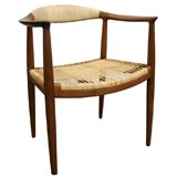 Teak and Cane Round Chair by Hans Wegner