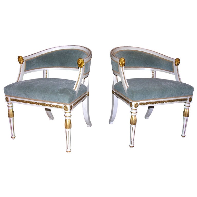 4 Barrel Back Swedish Chairs