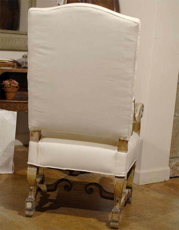 Painted Italian Louis XIV Arm Chair 5