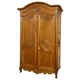 Antique 18th Century French Walnut Armoire from Chateau de Rosiere, Ru,