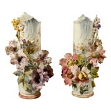 Pair of 19th Century Majolica Vases