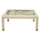 Vintage White Chippendale Style Coffee Table