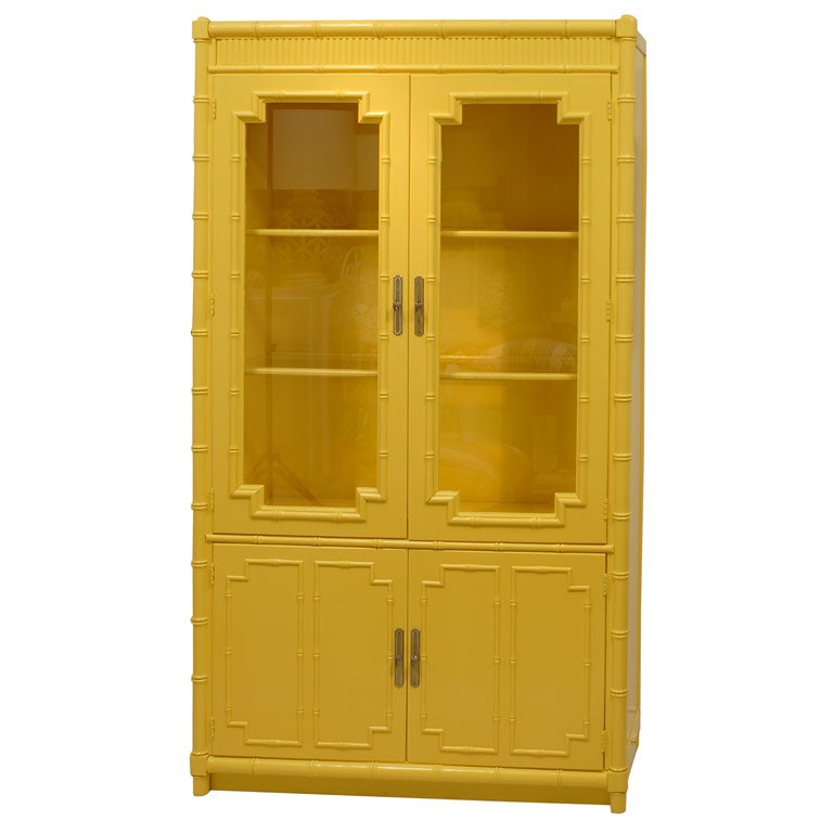 Vintage Faux Bamboo Yellow at 1stDibs
