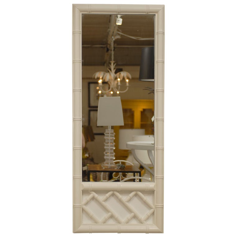 Pair of Bamboo Trellis Mirrors