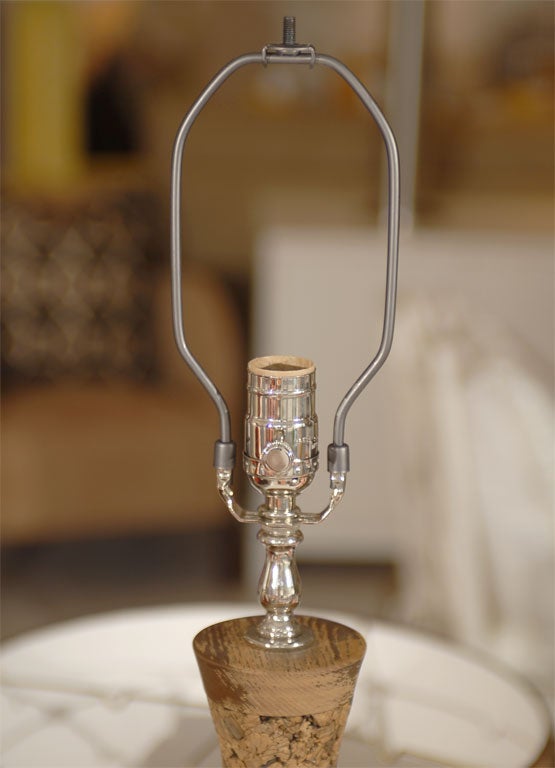 Pair of Vintage Cork Lamps 2