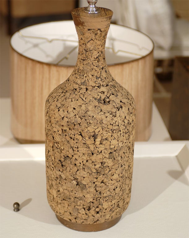 Pair of Vintage Cork Lamps 2