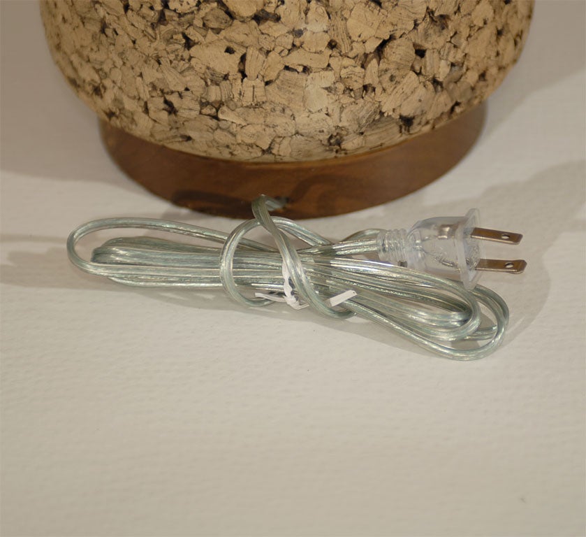 Pair of Vintage Cork Lamps 6