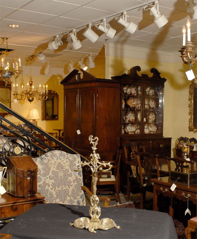 19th Century Brass Fire Tool Stand