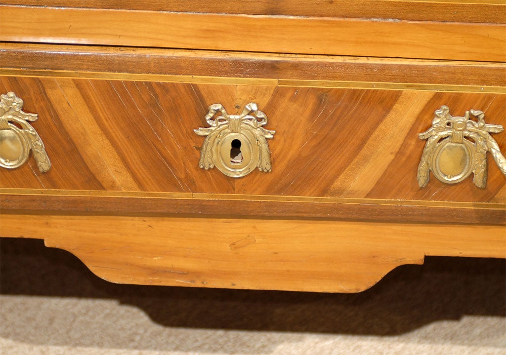 Commode intarsiata Luigi XVI con marmo 