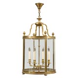 Large French Four-light Bronze Lantern, Mid-19th Century