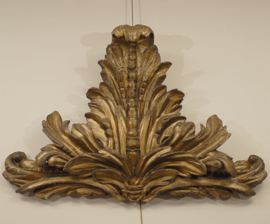 Large Italian Gilt-wood Overdoor Element, c. 1730