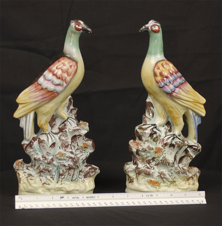 Pair Staffordshire Roc Birds